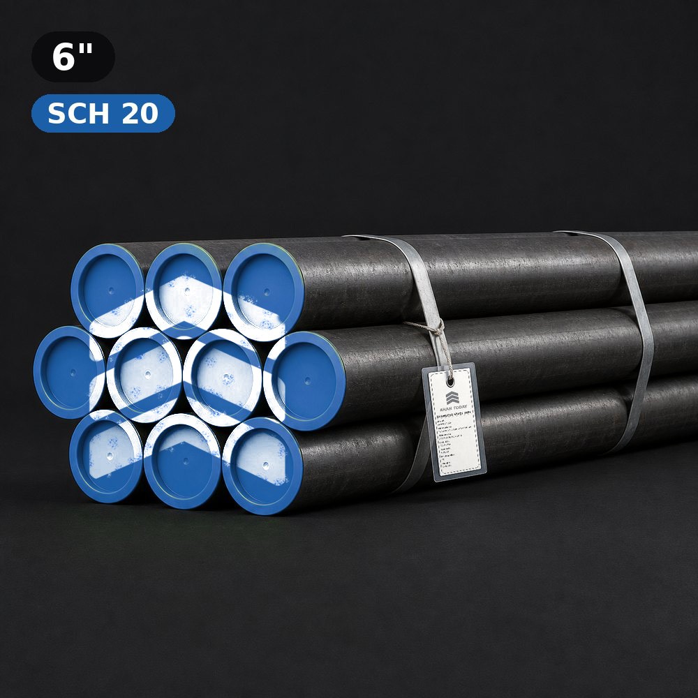 باندل لوله مانیسمان رده 20 وارداتی سایز 6 اینچ با درپوش آبی و لوگوی آهن تودی، بستهشده با تسمه و بندلتگ