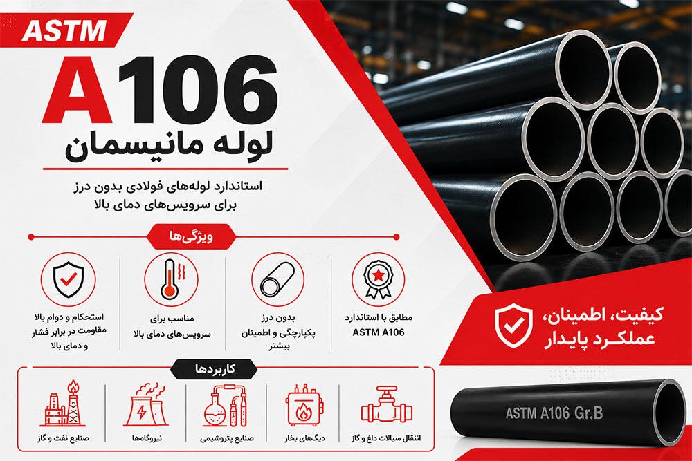 کاربردهای لوله مانیسمان ASTM A106