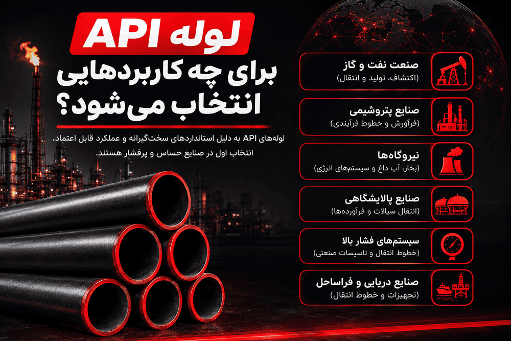 پوستر توضیحات در باره لوله API برای چه کاربردهایی انتخاب می شود.