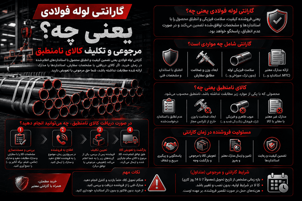 بررسی کامل گارانتی لوله فولادی
